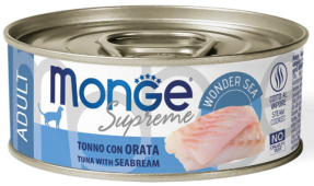 MONGE SUPREME ADULT TUNA WITH SEABREAM (тунец, морской лещ)